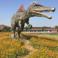 Modèle de dinosaure animatronique stimulé et attrayant pour parc d'attractions