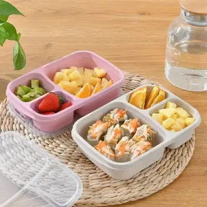 Lonchera Portátil Separada, Lonchera Bento, Contenedor de Alimentos Hermético, Apto para Microondas, Vajilla para Niños, Escuela, Adultos, Oficina - Product Image 2