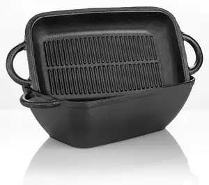 2 In 1 Gietijzeren Roosteren Pan Met Non-stick Voor Brood Bakken Nederlandse Oven Set 3.6 L Oven veilig Brood Bakken Tin Met Deksel