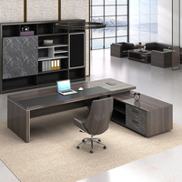 Lbz54 Mobilier de Bureau Haut de Gamme de Luxe en Forme de L, Bureau de Direction Solide pour Domicile et Professionnel