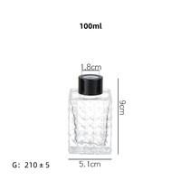 Vente chaude Diffuseur bouteille en verre 100ml Diffuseur en verre bouteille Mode Diffuseur bouteille