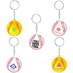 Llavero de Pelota de Espuma PU para Aliviar el Estrés, con Logotipo Personalizado, Mini Juguete Antiestrés de Espuma, Aliviador de Estrés Promocional para Deportes - Product Image 3