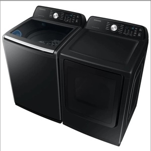Lave-linge à chargement par le haut intelligent de qualité supérieure de 4,7 pi³ et sèche-linge électrique de 7,4 pi³ avec tambour en acier inoxydable et capteur de réduction des vibrations - Product Image 1