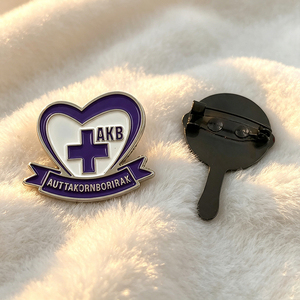 Broche personnalisée en métal émaillé souple ou dur, épinglette, badge artisanal, accessoires de vente en gros pour la décoration de hijab et de tudung - Product Image 1
