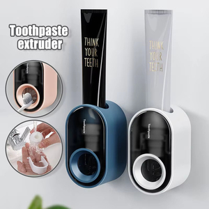 Dispensador automático de pasta de dientes de 1 pieza para montar en la pared, a prueba de polvo, soporte de limpieza para el hogar, para baño, venta al por mayor - Product Image 1