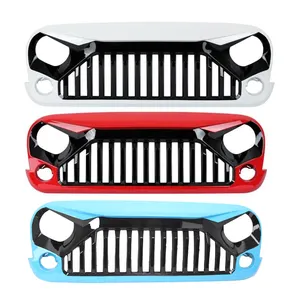 Accessori per la protezione dell'automobile griglia paraurti anteriore blu in plastica abs nera con colore per jeep wrangler jk