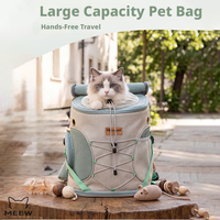 Sac à dos de transport pour animaux de compagnie color block, grande capacité, avec trous d'aération, sangles rembourrées confortables, sac de transport extérieur pour chiots, vente en gros