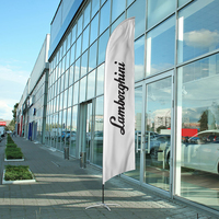 Haute qualité plume drapeau bannière Double face impression fibre de verre pôle drapeau personnalisé publicité extérieure bannières fournisseur