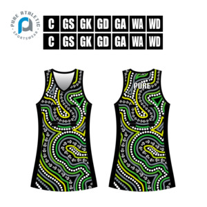 Tinh khiết <span class=keywords><strong>netball</strong></span> World Cup Úc thổ dân mới nhất <span class=keywords><strong>netball</strong></span> đồng phục với 4 bên tùy chỉnh tấm một dòng <span class=keywords><strong>netball</strong></span> DRESS bán buôn - Product Image 2