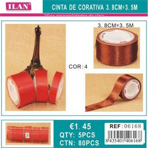 Nastro Decorativo Marrone 3,8 cm x 3,5 m per Regali - Product Image 1