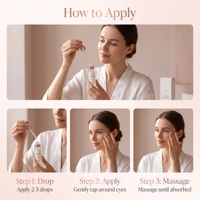 Sérum contour des yeux aux peptides avec micro-pipette 15ml, raffermissant et lissant, soin des yeux, acide hyaluronique, OEM, étiquette privée, logo personnalisé