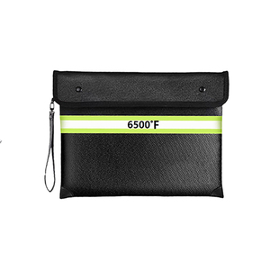 Portable Zippered Double Layer Organizer Waterproof Fireproof <b>Travel</b> <b>Document</b> <b>Bag</b> <b>for</b> Secure Storage Certificates Passports Cash - Product Image 1