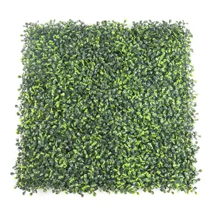 Faux Plant Supplier Green Wall Hedge Grass Panel Green Leaves Wall for Vertical Garden