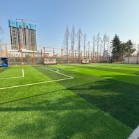 APEX 10/12mm Gazon Artificiel en PP Ignifuge à Fibres Courtes Découpables, Haute Densité, pour Terrains de Tennis et Espaces Extérieurs