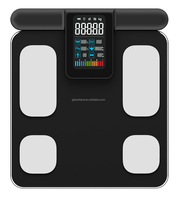 Balance de salle de bain numérique intelligente avec 8 électrodes Type de capteur électronique pour la mesure du poids jusqu'à 180kg Affichage numérique