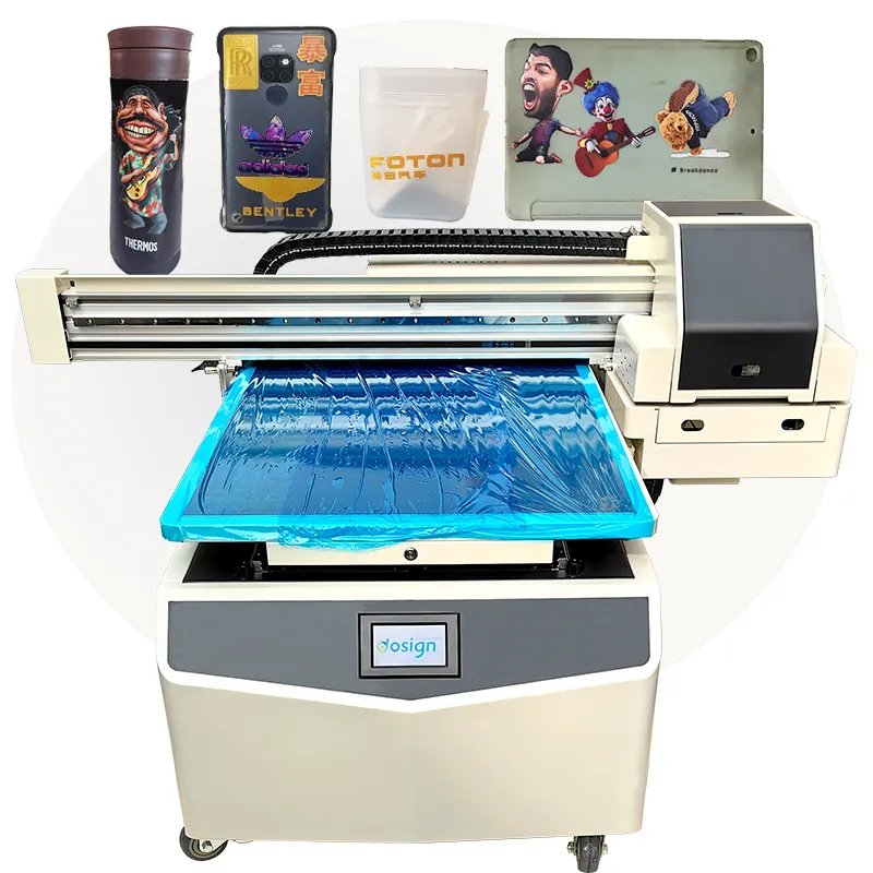 Desktop A1 6090 Direct Image Uv Flatbed Printer A3 Mok Drukmachine Prijs Met Vernis