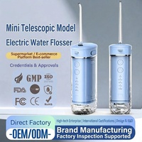 Irrigador Bucal de Agua a Presión, Retráctil, Mini, Recargable, para Cuidado Dental, Hilo Dental, Venta al por Mayor, Uso Doméstico y Ortodoncia