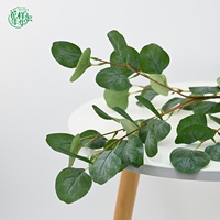 Branche artificielle réaliste de 90 cm en eucalyptus orange et marron, idéale pour la décoration de mariages et d'intérieurs, fausses branches d'automne en vrac