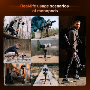 COMAN M1Pro 4 Sections Vidéo One Click Monopode Caméra Professionnelle en Fiber de Carbone Monopode - Product Image 6