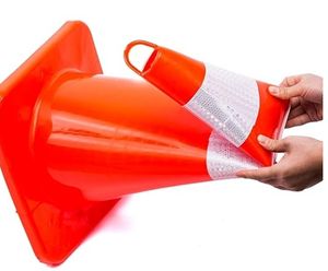 Collar reflectante súper resistente a la intemperie Stick en conos de tráfico para estacionamiento, entrenamiento de conducción - Product Image 2