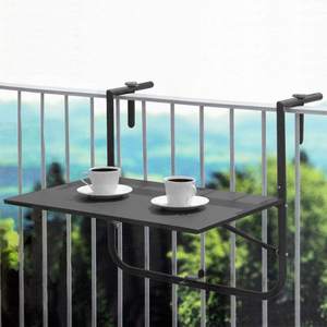 <span class=keywords><strong>Table</strong></span> élévatrice pliable pour balcon, garde-corps, <span class=keywords><strong>terrasse</strong></span> ou rebord <span class=keywords><strong>de</strong></span> fenêtre <span class=keywords><strong>Petite</strong></span> <span class=keywords><strong>table</strong></span> <span class=keywords><strong>de</strong></span> bar décontractée pour le camping et la salle à manger - Product Image 5