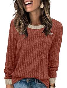 Women's Autumn Pullovers Long Sleeve Casual Breathable Thick Solid Pattern Rugged Wire <b>Mesh</b> Loose Fit Fashion <b>Tops</b> - Product Image 5