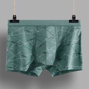 Calzoncillos Bóxer de Algodón para Hombre, Cintura Media, con Estampado de Monograma y Rayas, Transpirables, Venta de Fábrica - Product Image 4