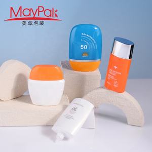 Personalizado vacío 30ml 40ml 50ml 60ml 3 capas de plástico Mini tamaño de bolsillo blanco Squeeze huevo protector solar botella - Product Image 2