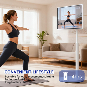 <span class=keywords><strong>TV</strong></span> <span class=keywords><strong>Smart</strong></span> de <span class=keywords><strong>32</strong></span> Polegadas com Tela Sensível ao Toque Rotativa, Portátil, Android, Câmera, Display Móvel, Tablet PC com Suporte, Rodas e Recarregável - Product Image 4