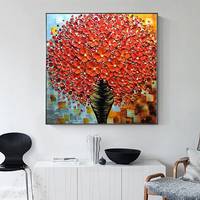 SQ grand 3D texturé peinture à l'huile en trois dimensions Pot de fleur pour salon peinture grand mur peinture à l'huile cadeau