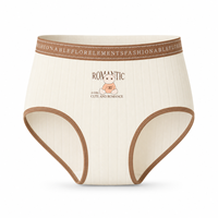 Al por mayor Bragas sin costuras acanaladas con estampado de oso para mujer, de tiro medio, suaves, transpirables, de alta elasticidad, con refuerzo antibacteriano 7A, para uso diario, ODM