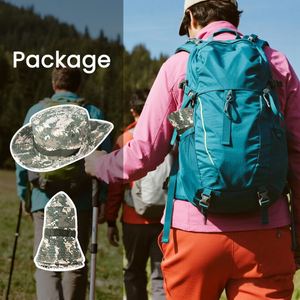 หมวกชาวประมงปีกกว้างพิมพ์ลาย สำหรับตกปลา เดินป่า ปีนเขา กันแดด ขายดี ลายพรางและสีพื้น - Product Image 6