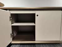 Bureau de direction moderne haut de gamme en forme de L, panneau en bois massif, durable et écologique, tiroir de rangement, usage commercial