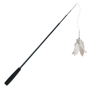 Di lusso 1.8cm eco-friendly tirante telescopico interattivo Pet forniture giocattolo per gatti cani gatto Teaser Mouse Self-Hi piuma pesci - Product Image 1