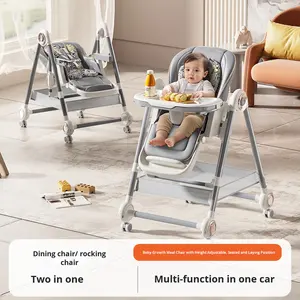 Portable pliable multifonctionnel infantile salle à manger chaise ensemble bébé chaise haute à bascule fonctions inclinables formation Booster pour - Product Image 2