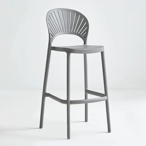Скандинавский барный стул из полипропилена, складной, для вечеринок и домашней мебели - Product Image 3