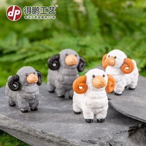 Miniature Sheep Animal Figurines Plastic Decorative <b>Ornaments</b> For Indoor Outdoor Garden Use D1315 - Product Image 3