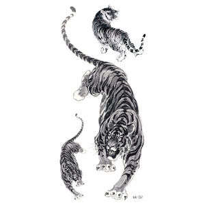 Venta al por mayor caliente impermeable Lobo dragón y Tigre araña escorpión Sexy Animal tatuajes para hombres - Product Image 4