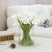Bouquet artificiel fait main OEM en fleurs de soie avec pétales artisanaux pour la décoration de mariage