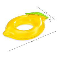 Bouée de piscine gonflable en PVC épaissi en forme de citron, durable, pour adultes et enfants, jouet de fête estivale