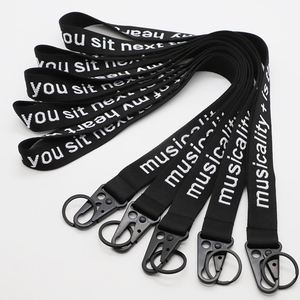 Fashion Heavy Duty Woven Jacquard Lanyard Custom Logo Keychain Strap Music Event Artist Id Badge Lanyard - Product Image 1