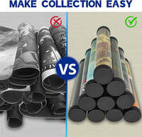 Tube en PVC transparent imperméable pour tapis de jeu de Mahjong, tube de rangement, couleur et logo personnalisés, OEM