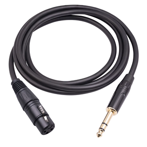 Cabo de Áudio para Microfone e Guitarra 6.35MM para XLR Fêmea, Adaptador Conversor Estéreo Balanceado com Revestimento em PVC, Em Estoque - Product Image 6