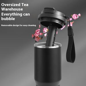 2025 Vente chaude 6e génération Double couche tasse thermos sous vide avec corde de transport de paille et une couverture pour trois boissons - Product Image 2