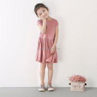 Vêtements pour femmes, robe swing, effet coton, jupe à volants, robes pour filles, robe papillon à manches bouffantes pour impression par sublimation