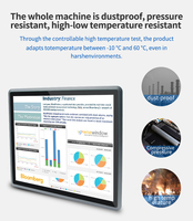 Computadora Industrial de 15 Pulgadas con Pantalla Táctil, Sin Ventilador, Resistente al Agua IP65, Panel Frontal Integrado, PC Todo en Uno, Compatible con Windows/Android/Linux