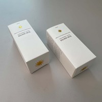 Boîte en carton pliable de luxe pour soins de la peau, personnalisée en petite série, avec logo gaufré et doré