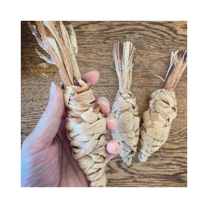 Jouet à mâcher pour animaux de compagnie en jacinthe d'eau écologique, en fibres naturelles, pour petits animaux - Product Image 1