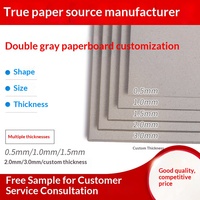 Emballage en carton rigide composite épaissi de 1 mm, personnalisé par le fabricant, double gris, recyclable, pour vêtements et chemises