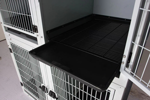 Pet Grooming Shop Puppy Tonen Dierenarts Poeder Coating Rvs Kat Kooien Kratten Opvouwbare Modulaire Hond Kooien - Product Image 3